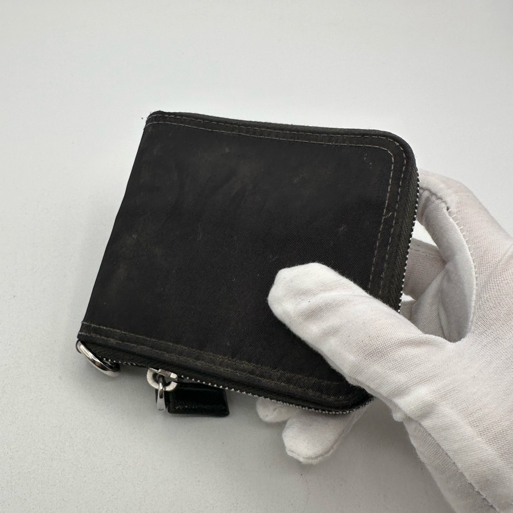 Prada Black Nylon Compact Zip-Around Wallet - Picture 5 of 15